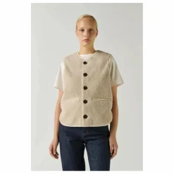 Veste Fusil Façon Fourrure | Ecru