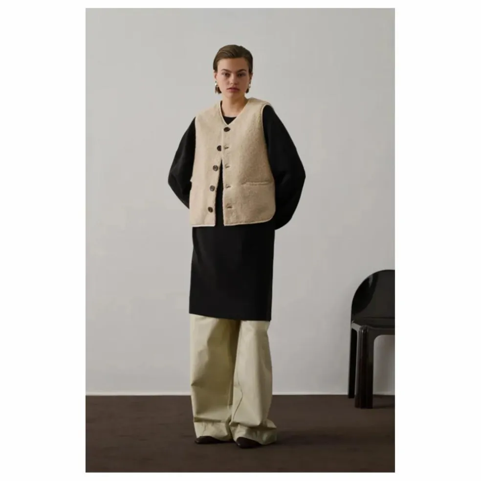 Veste Fusil Façon Fourrure | Ecru