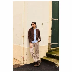 Veste Gerdie Sherpa Coton Bio | Marron