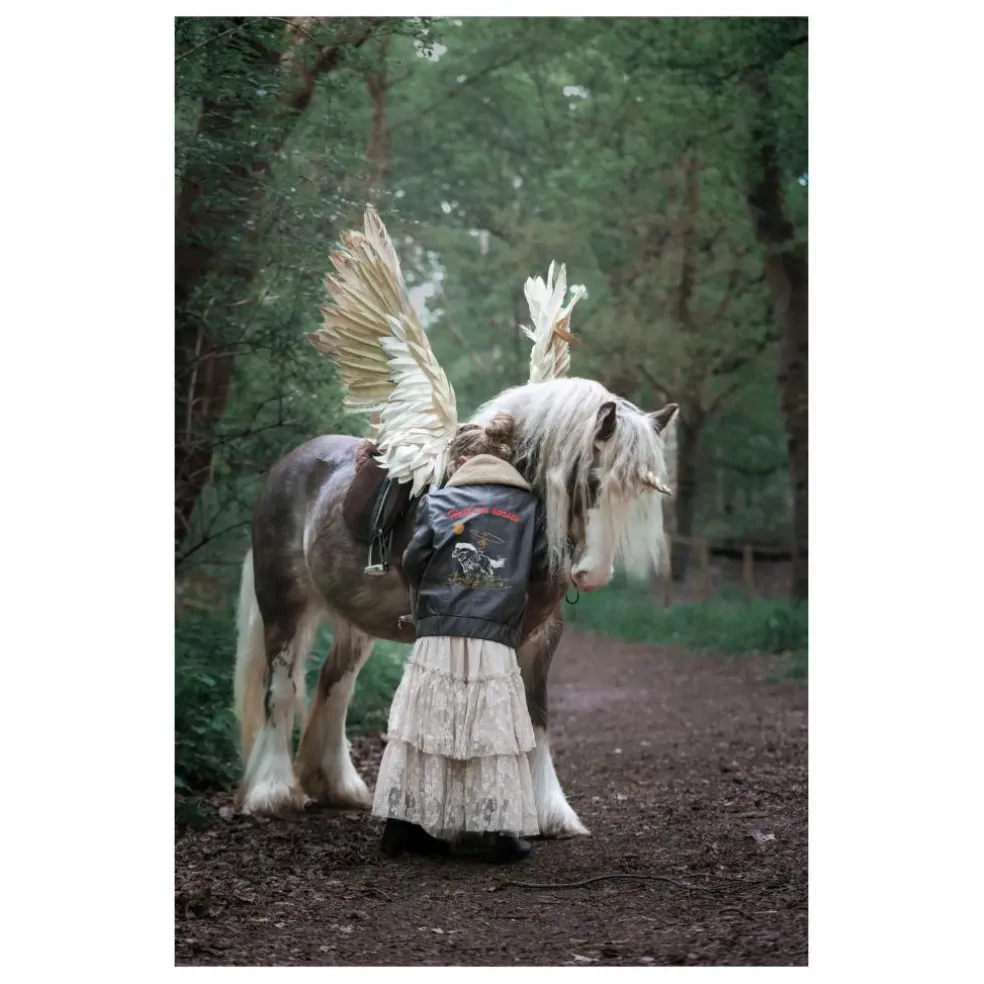 Veste Hold Ya Horses Col Sherpa Cuir | Marron foncé