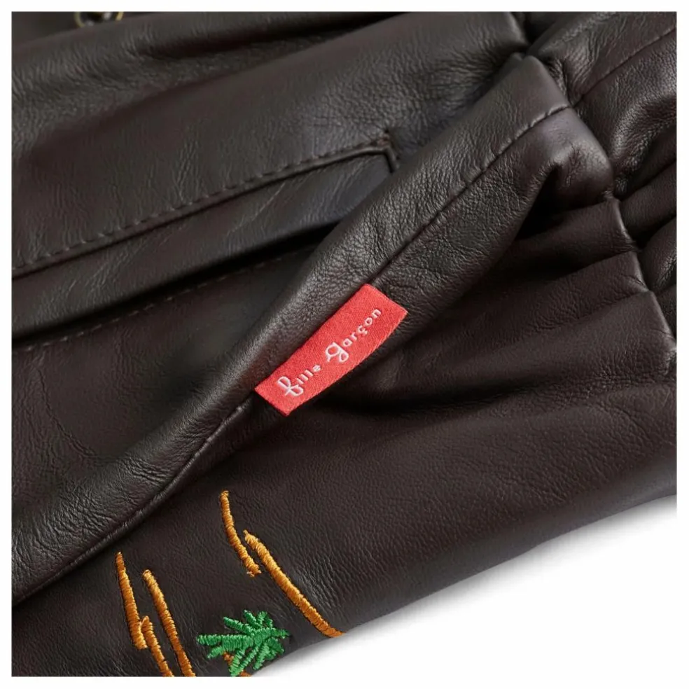 Veste Hold Ya Horses Col Sherpa Cuir | Marron foncé