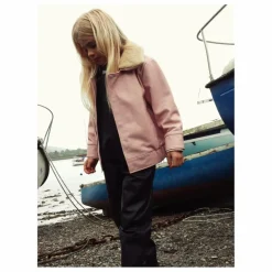 Veste Hold Ya Horses Col Sherpa Cuir | Rose pâle