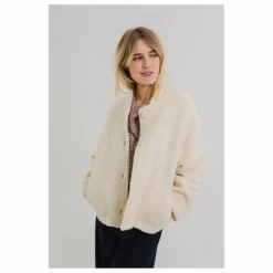 Veste Jay Bouclette Laine Vierge | Blanc