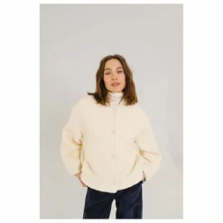 Veste Jay Bouclette Laine Vierge | Blanc