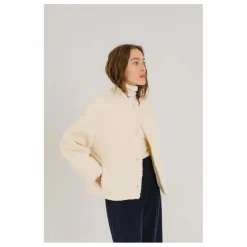 Veste Jay Bouclette Laine Vierge | Blanc