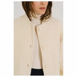 Veste Jay Bouclette Laine Vierge | Blanc