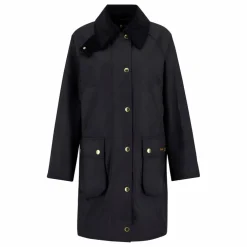 Veste Longue Beadnell Cirée | Noir