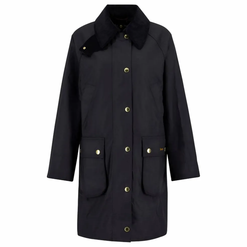 Veste Longue Beadnell Cirée | Noir
