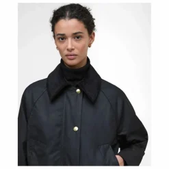 Veste Longue Beadnell Cirée | Noir