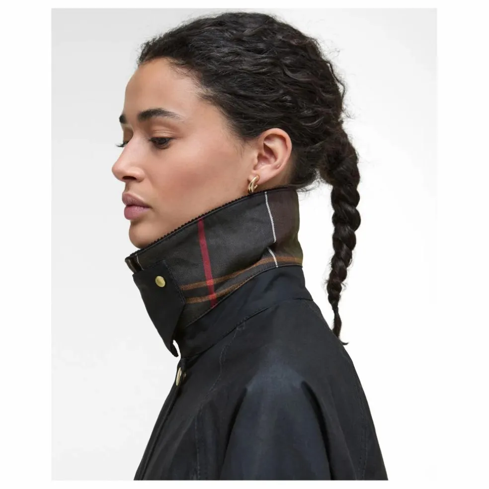 Veste Longue Beadnell Cirée | Noir