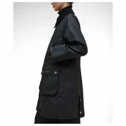 Veste Longue Beadnell Cirée | Noir