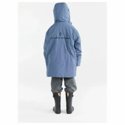 Veste Longue Lion Fibres Recyclées | Bleu gris