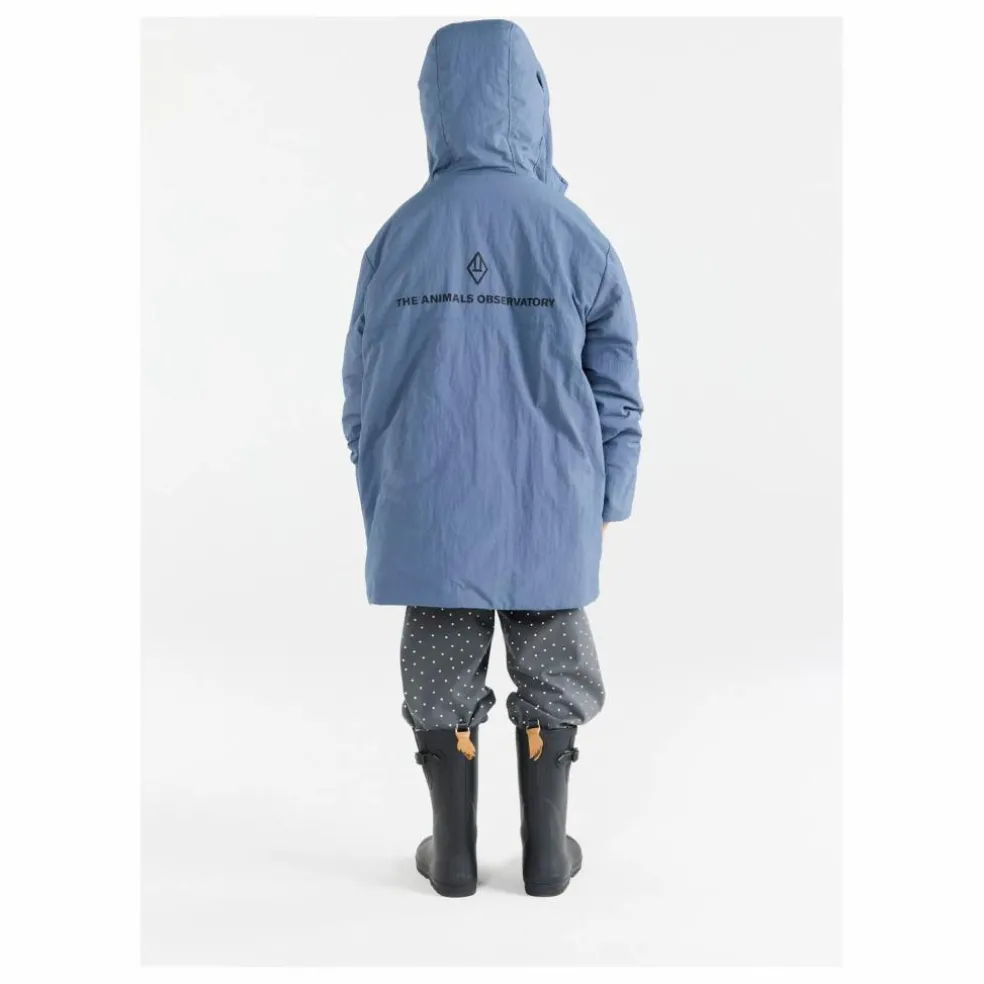 Veste Longue Lion Fibres Recyclées | Bleu gris
