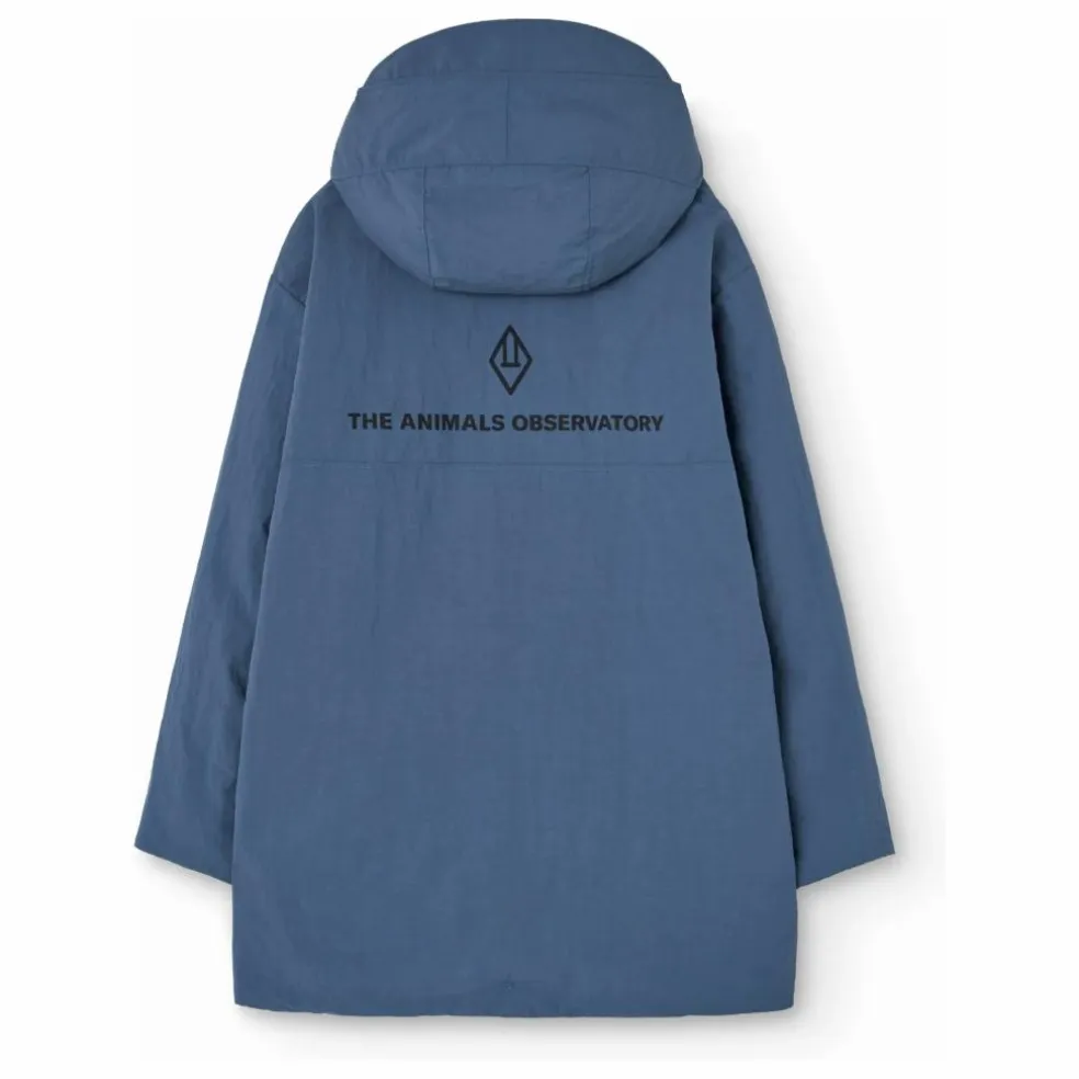 Veste Longue Lion Fibres Recyclées | Bleu gris
