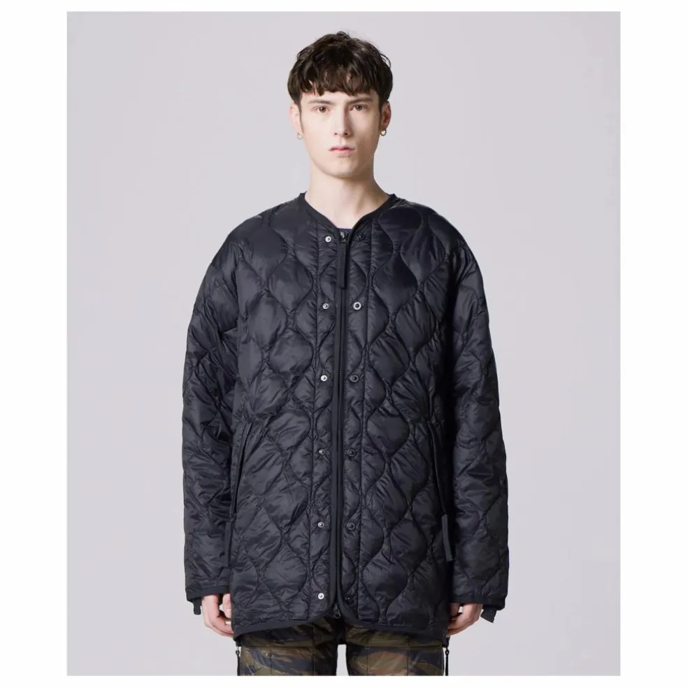 Veste Longue Military Matelassée Unisexe | Noir