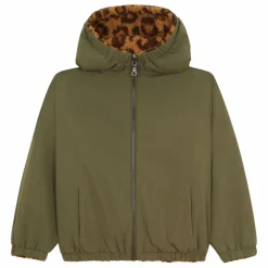Veste longue moltonnée | Vert kaki