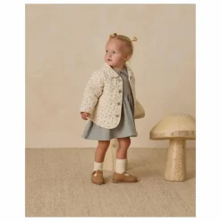 Veste Matelassée Fleurie Gaze de Coton Bio | Ecru
