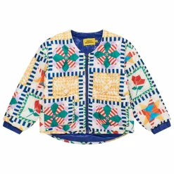 Veste Matelassée Patchwork | Bleu