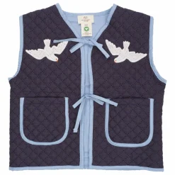 Veste Matelassée Sans Manches Coton Bio | Bleu marine