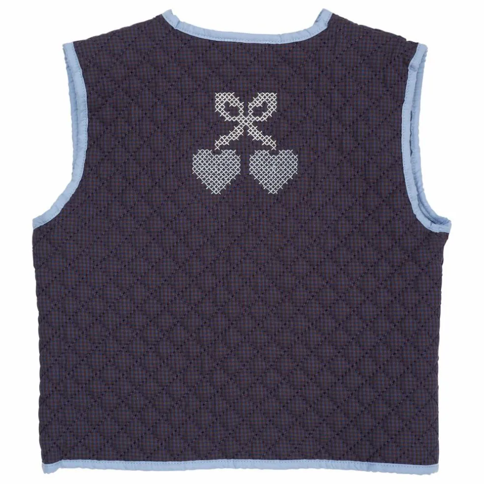 Veste Matelassée Sans Manches Coton Bio | Bleu marine