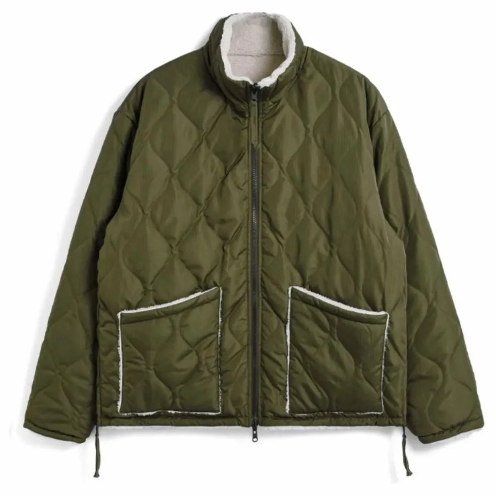 Veste Militaire Réversible Col Montant | Olive