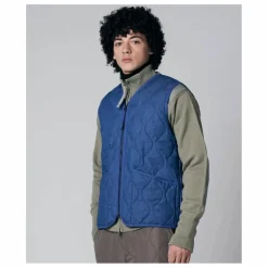 Veste Militaire Sans Manche Unisexe Col V | Bleu indigo