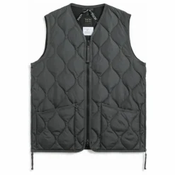Veste Militaire Sans Manche Unisexe Col V | Charbon