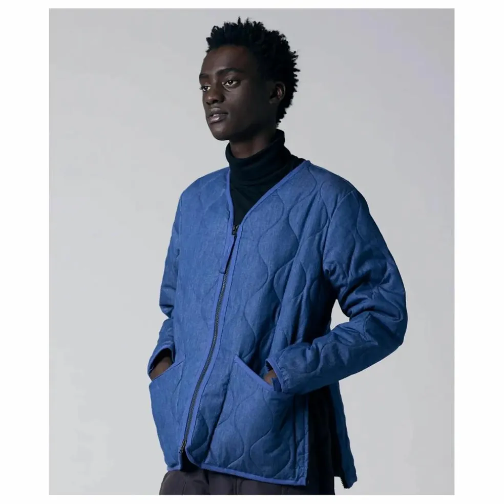 Veste Militaire Unisexe Col V | Bleu indigo