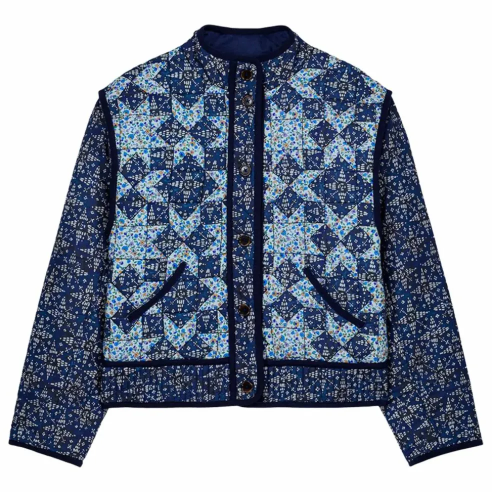 Veste Omotayo Midnight Star Patchwork Coton Bio - Collection Femme | Bleu