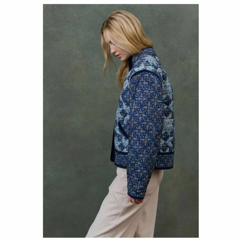 Veste Omotayo Midnight Star Patchwork Coton Bio - Collection Femme | Bleu