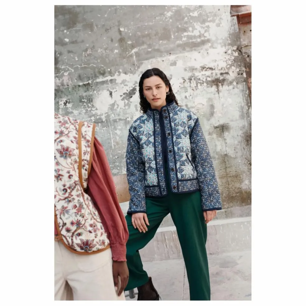 Veste Omotayo Midnight Star Patchwork Coton Bio - Collection Femme | Bleu