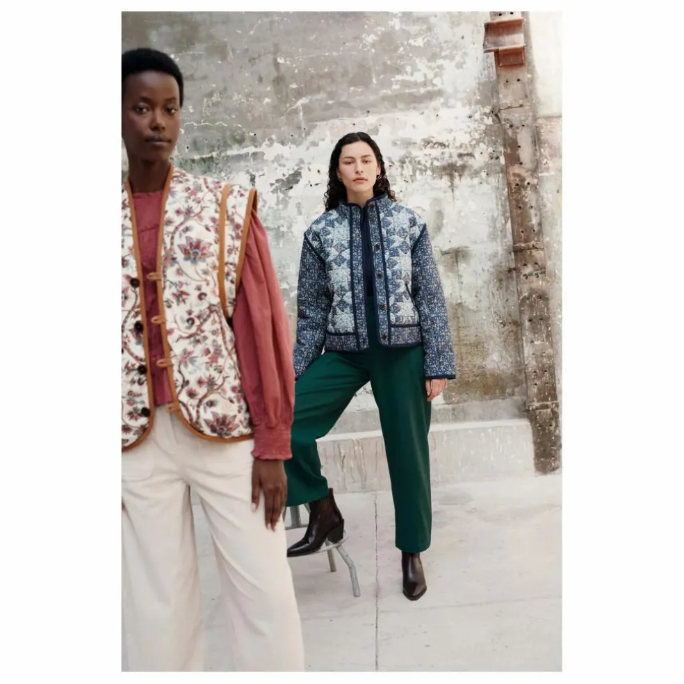 Veste Omotayo Midnight Star Patchwork Coton Bio - Collection Femme | Bleu