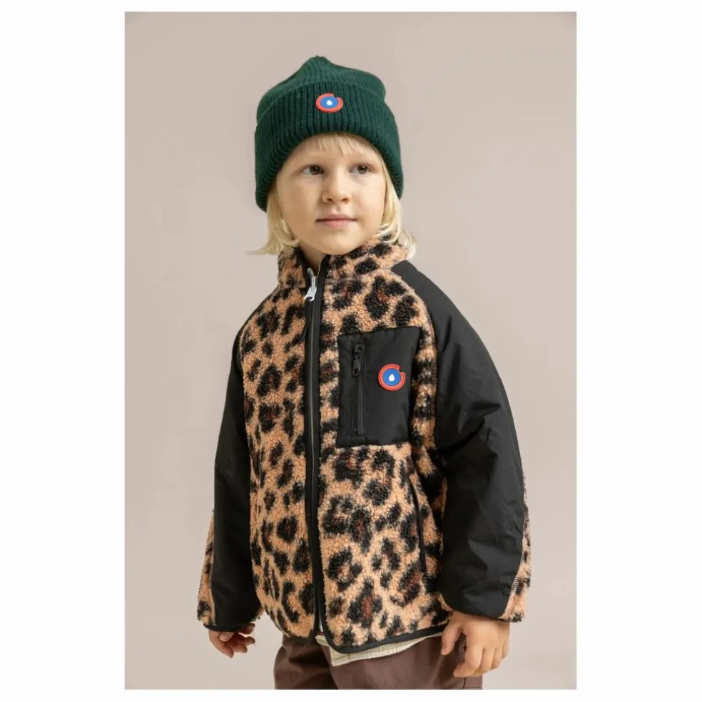 Veste Polaire Réversible Monceau Léopard Fibres Recyclées | Noir