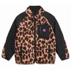 Veste Polaire Réversible Monceau Léopard Fibres Recyclées | Noir