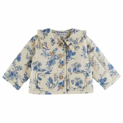 Veste Quiltée Fleurie | Ecru