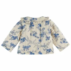 Veste Quiltée Fleurie | Ecru