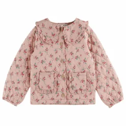 Veste Quiltée Fleurie | Rose