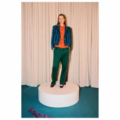 Veste Rayée Velours - Collection Femme | Bleu marine