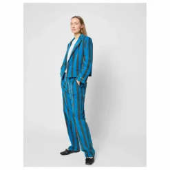 Veste Rayée Velours - Collection Femme | Bleu marine