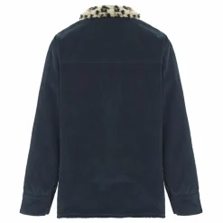 Veste Réversible Coton Velours Côtelé Brune - Collection Femme | Bleu