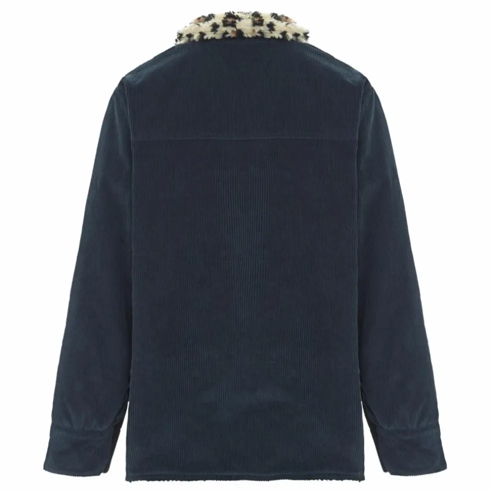 Veste Réversible Coton Velours Côtelé Brune - Collection Femme | Bleu