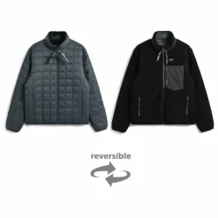 Veste Réversible Down & Boa Unisexe | Gris anthracite