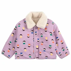 Veste Réversible Façon Sherpa Fibres Recyclées | Lilas