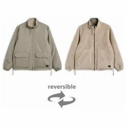 Veste Réversible Militaire Col Montant | Mocha