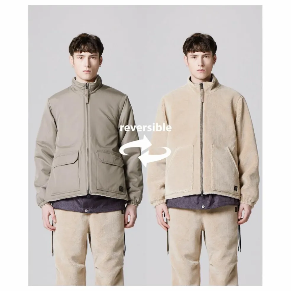 Veste Réversible Militaire Col Montant | Mocha