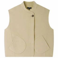 Veste Sans Manches Adeline Laine | Craie