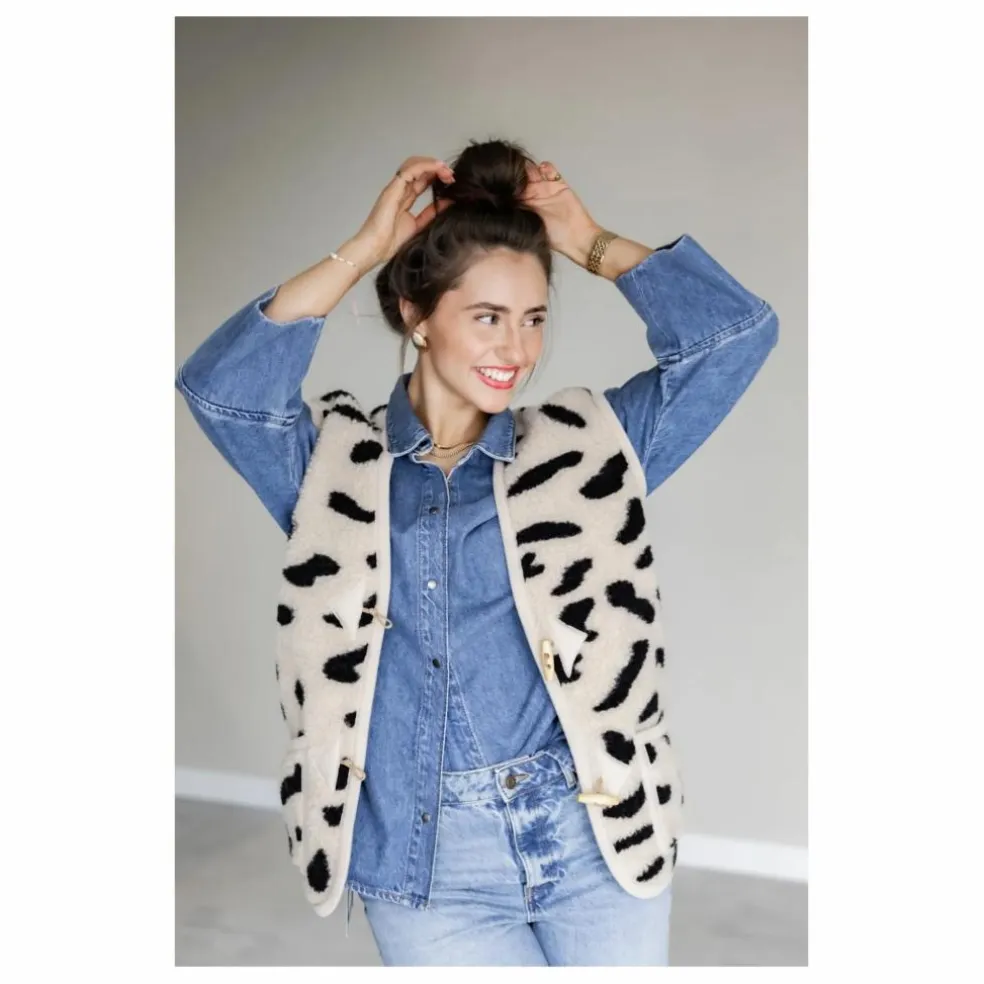 Veste Sans Manches Alpen Guépard - Collection Adulte | Beige