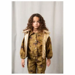 Veste Sans Manches Col Sherpa Métallisée | Doré