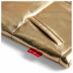 Veste Sans Manches Col Sherpa Métallisée | Doré