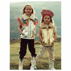 Veste Sans Manches Col Sherpa Métallisée | Argenté